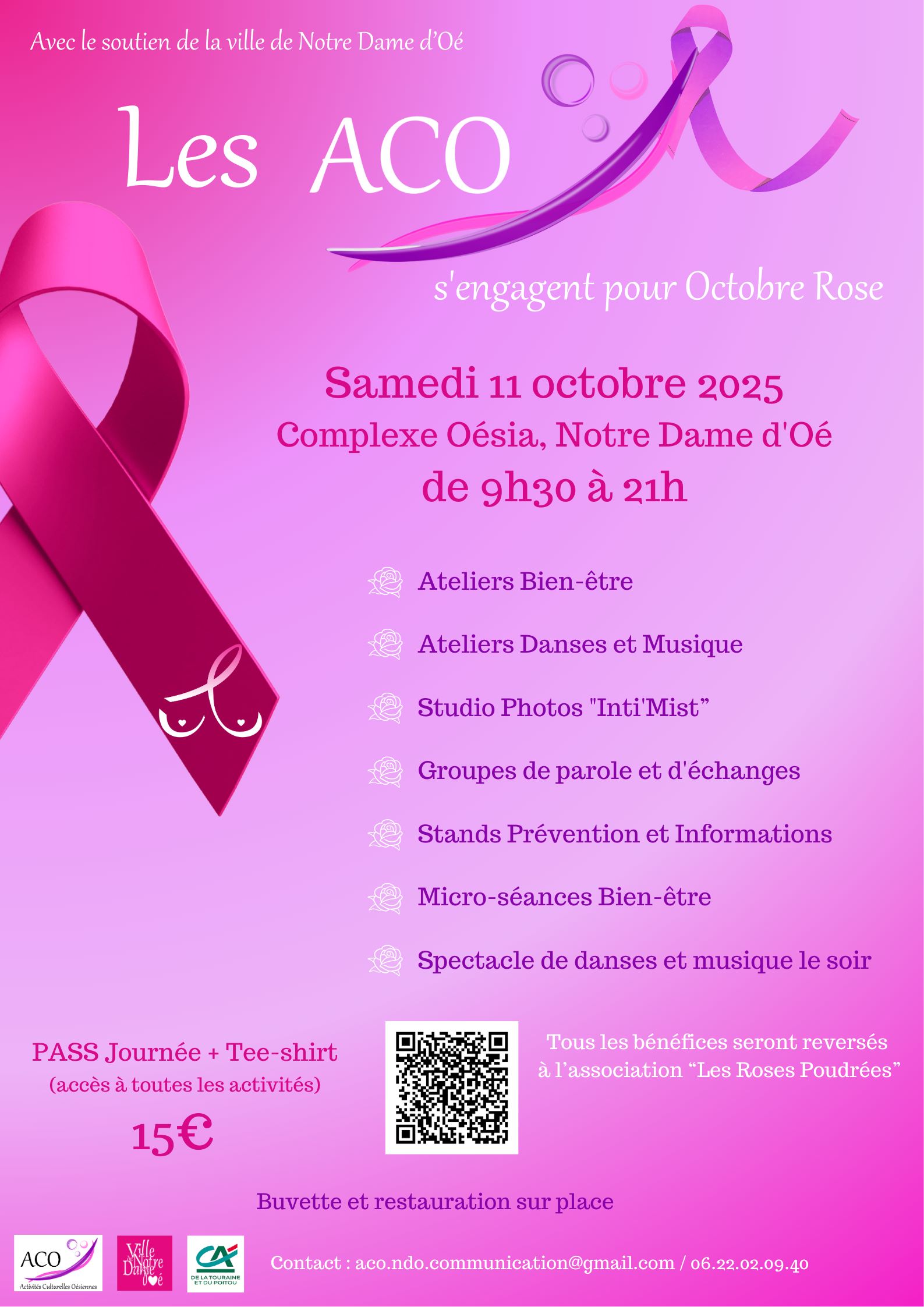 Affiche octobre rose ACO 2025